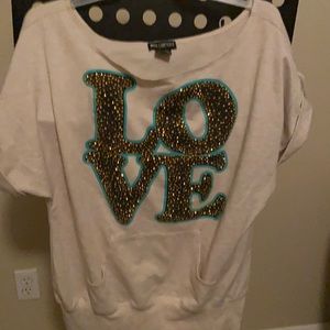 Love ❤️ Possible Off the shoulder Jersey Pullover